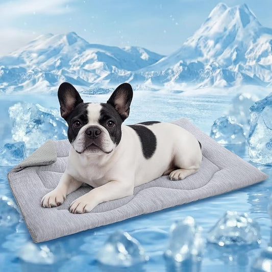 Queenmore Dog Cooling Mat, Cool Dog Mat, Portable Flat Pet Pads for Dogs, Materials Safe, Washable Non-Slip Cooling Pet Pa...