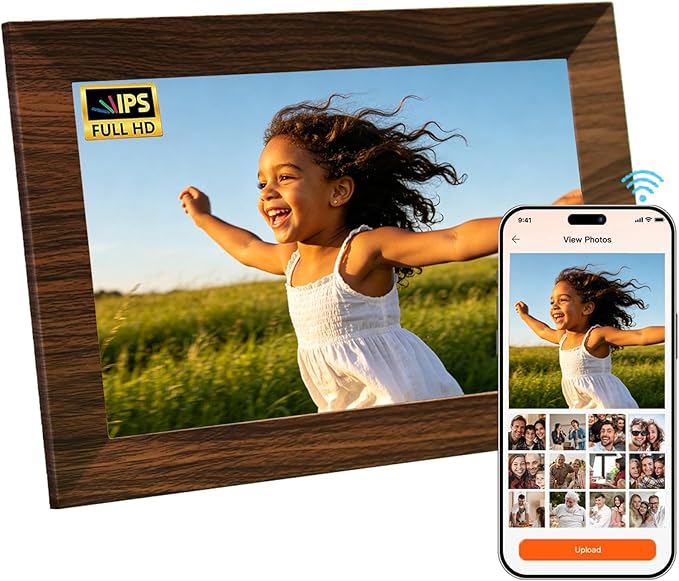 VTimes 10.1" Digital Picture Frame, WiFi Smart Digital Photo Frame with 1280 * 800 HD IPS Touch Screen, AI-Generated Image...