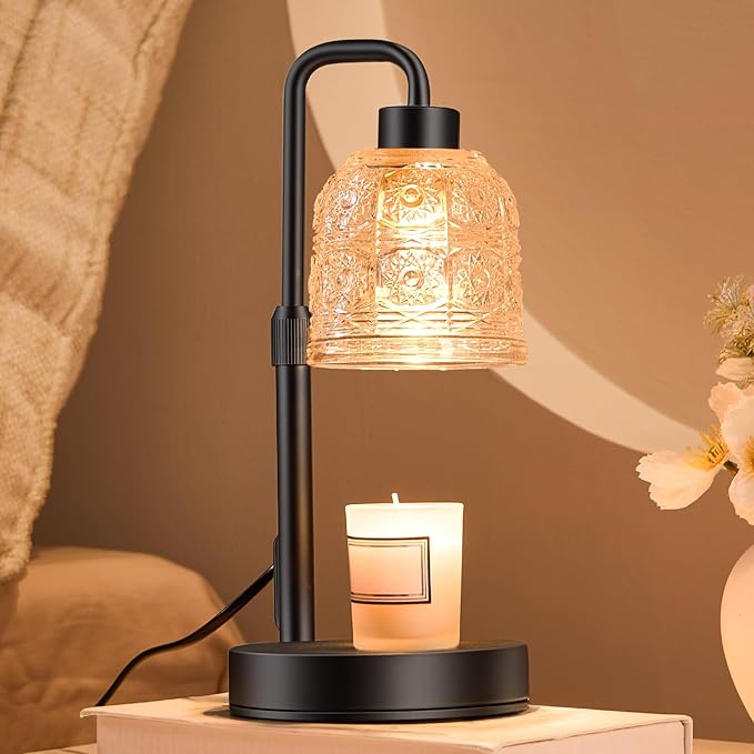 Candle Warmer Lamp with Timer Dimmer, Adjustable Height Wax Melt Warmer for Jar Candles, Housewarming Gift, Birthday Mothe...