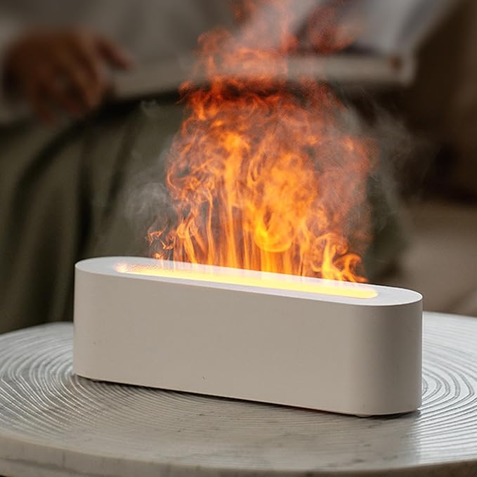 YALEDI Essential Oil Diffuser, Fireplace Flame Fire Oil Diffuser, 150ml Ultrasonic Cool Mist Aromatherapy Humidifier, Scen...