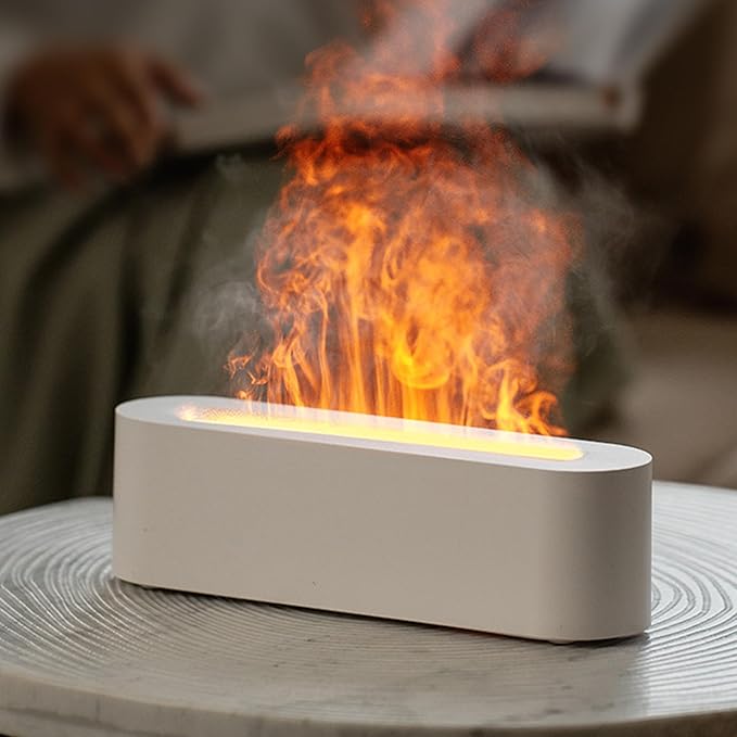 YALEDI Essential Oil Diffuser, Fireplace Flame Fire Oil Diffuser, 150ml Ultrasonic Cool Mist Aromatherapy Humidifier, Scen...