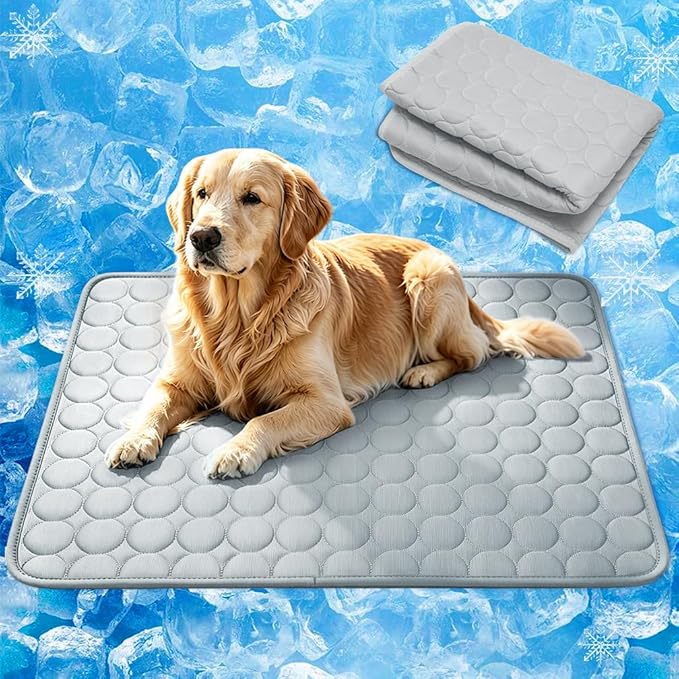 MeiLiMiYu Dog Cooling Mat 2026 Upgraded Arc-Chill Cooling Dog Bed Mat, Washable Pet Cooling Pad (Q-Max>0.4) Cooling Mat fo...