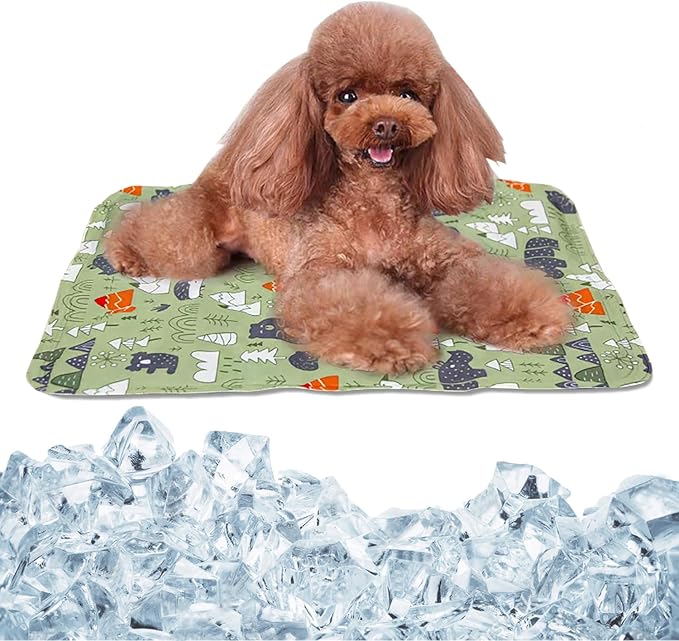 IDOLPET Dog Cooling Mat, Pet Self-Cooling Mat Pad Bed for Dogs Cats and Rabbits Easy Washable Summer Cool Down Comfortable...