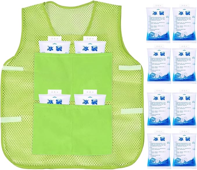 Cooling Vest for Men, Ice Vest with 8 Ice Packs, Cool Jacket for Hot Weather, Unisex Adult Workout Apparel