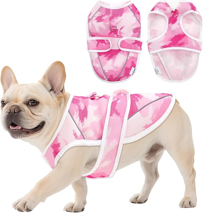 UNIPUP Dog Cooling Vest – Lightweight Pet Cooling Shirt 3D Breathable Mesh, Reflective Strips & UV Protection for Walking,...