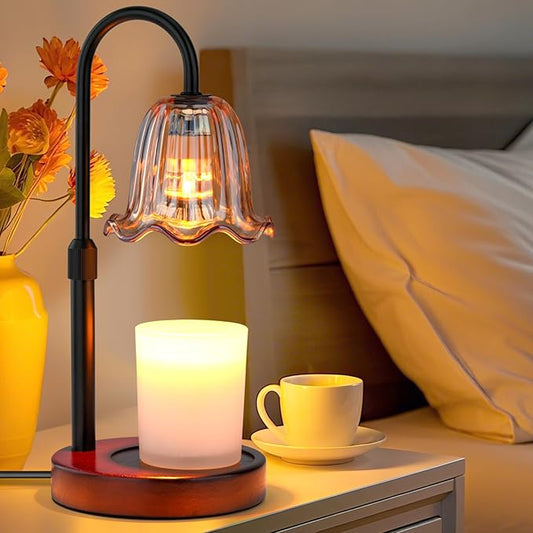GOIUEDBZ Candle Warmer Lamp Electric: Timer Dimmer Candles Warming Jar Light - Height Adjustable Dimmable Warmers Lamps - ...