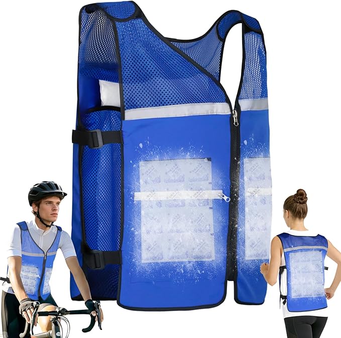 KkaFFe Cooling Vest for Men and Women for Hot Weather，Cooling Jacket Safety Vest/Running Lightweight Waistcoat