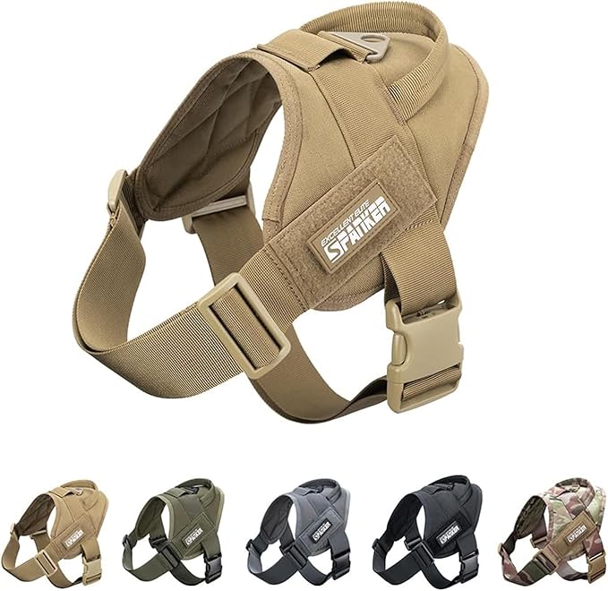 EXCELLENT ELITE SPANKER Tactical Dog Vest Training Military Patrol Service Dog Harness Easy Control Adjustable No-Pull Nyl...