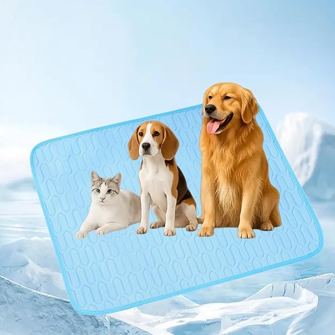 RIHUIN Pet Cooling Pad & Sleeping Mat, Portable Soft Pad, Indoor/Outdoor Use/Perfect as a pet Bed Blanket, Sofa Mattress, ...