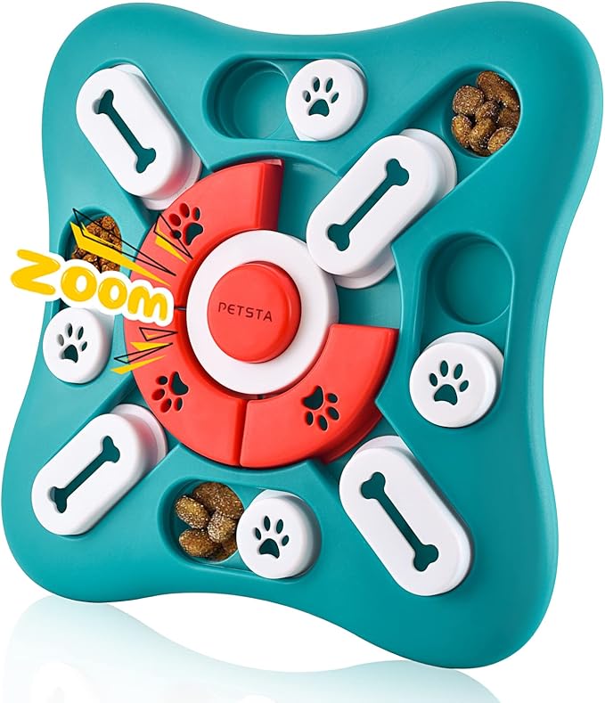PETSTA Dog Puzzle Toys, Treat Dispensing Dog Enrichment Toys for IQ Training and Brain Stimulation, Interactive Mentally S...