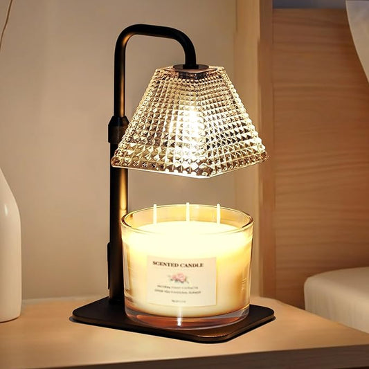 MUJTEO Candle Warmer Lamp with Timer Dimmer Adjustable Height,Electric Dimmable Wax Warmer for Scented Jar Candles,Mom Bir...