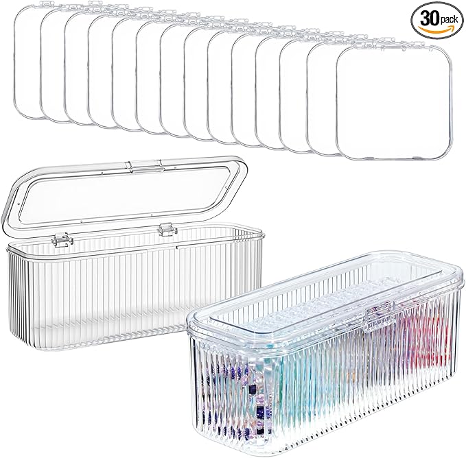 Oqqlin 2 Pack Acrylic Travel Jewelry Organizer Box, Clear Jewelry Storage Boxes Portable Small Cases Anti Tarnish for Earr...