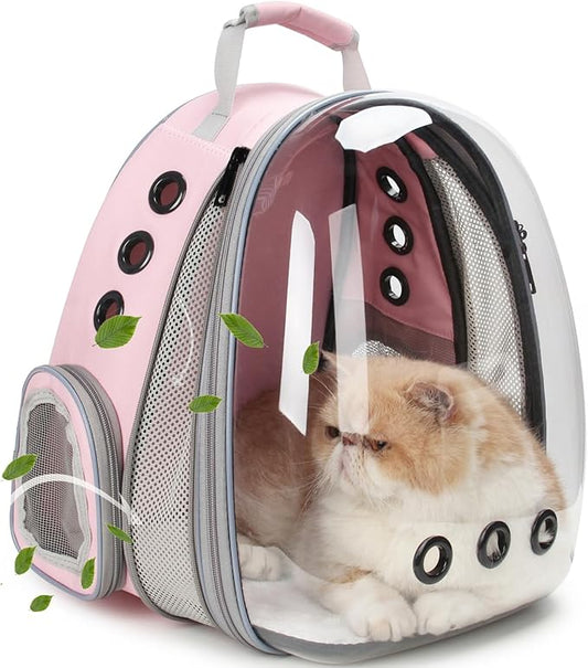 Lollimeow Cat Carrier Backpack, Expandable Bubble Pet Carrier for Cats and Small Dogs, Airline Approved Travel Backpack fo...