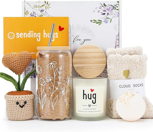 isolune Get Well Gifts Basket for Women - Hugs & Healing Luxury Care Package for Her, Feel Better Soon Gift Baskets - Symp...