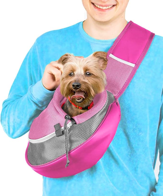 Cuddlissimo! Pet Sling Carrier - Carefully Sized for Teacup & Toy Breed Puppies & Cats (Under 6lb) - Soft Pouch for Small ...