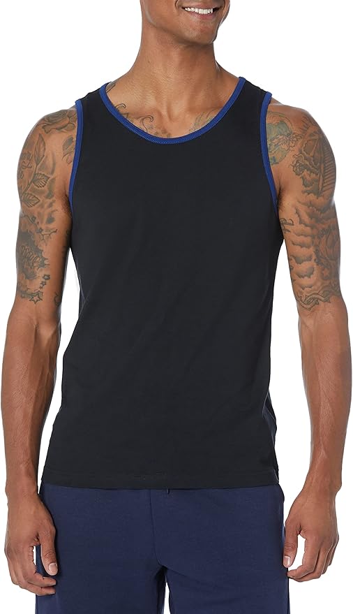 Amazon Essentials Men's Active Quick Dry Tech Stretch Moisture Wicking Lightweight Gym Tank Top