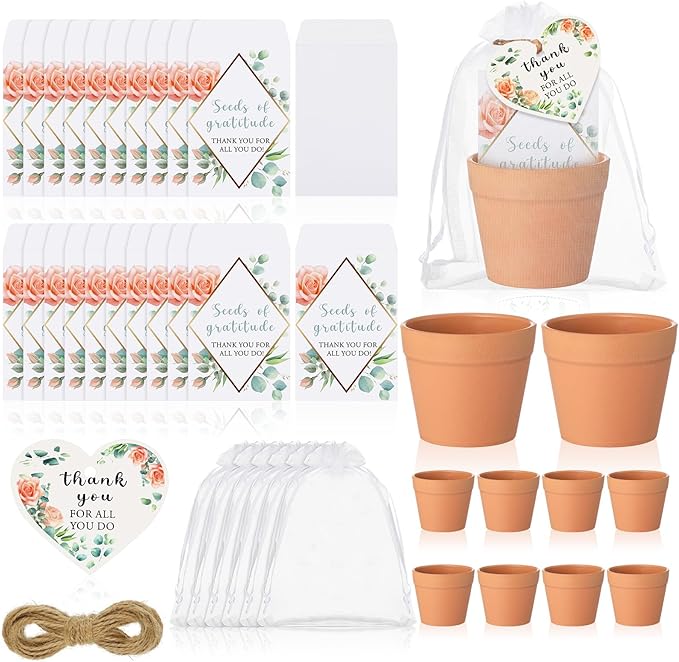 Ctosree 24 Sets Teacher Appreciation Gifts Thank You for All You Do Seed Packets Include Seed Packets Flowerpot Thanks Tag...