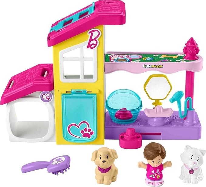 Fisher-Price Little People Barbie Toddler Toy Play and Care Pet Spa Playset with Music & Sounds for Pretend Play Kids Ages...