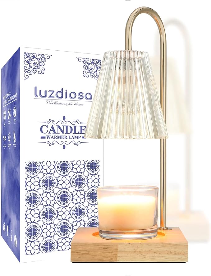 luzdiosa Candle Warmer Lamp with Timer, Vintage Electric Candle Lamp Warmer, Mothers Day Presents for Mom, House Warming D...