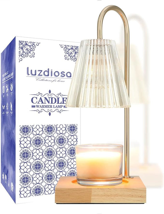 luzdiosa Candle Warmer Lamp with Timer, Vintage Electric Candle Lamp Warmer, Mothers Day Presents for Mom, House Warming D...