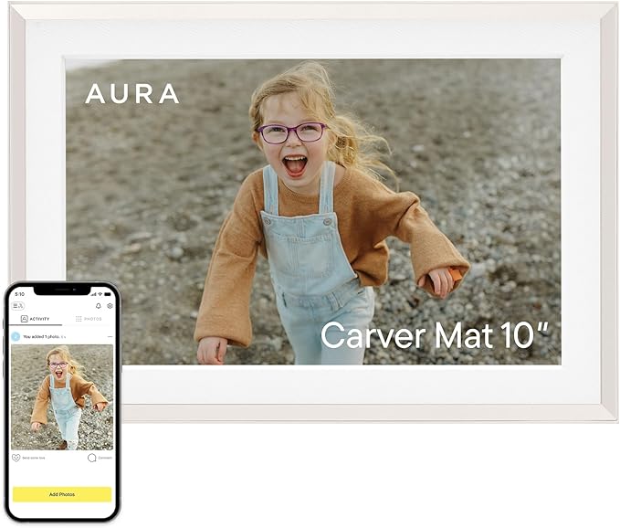 Aura Carver 10.1" WiFi Digital Picture Frame | The Best Digital Frame for Gifting | Text Photos Directly to Your Frame fro...