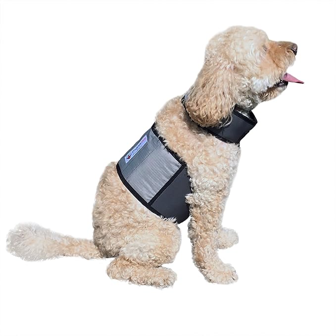 CoolerDog Dog Cooling Vest & Cooling Collar – Ice Vest for Hot Weather Heat Relief, Re-Freezable Pure Water Inserts (Small...