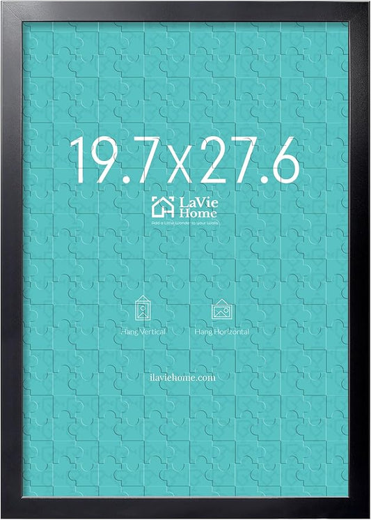 LaVie Home 19.7x27.6 Picture Frame Black, Puzzles Frame for Wall Decoration, Classic Black Minimalist Style Suitable for D...