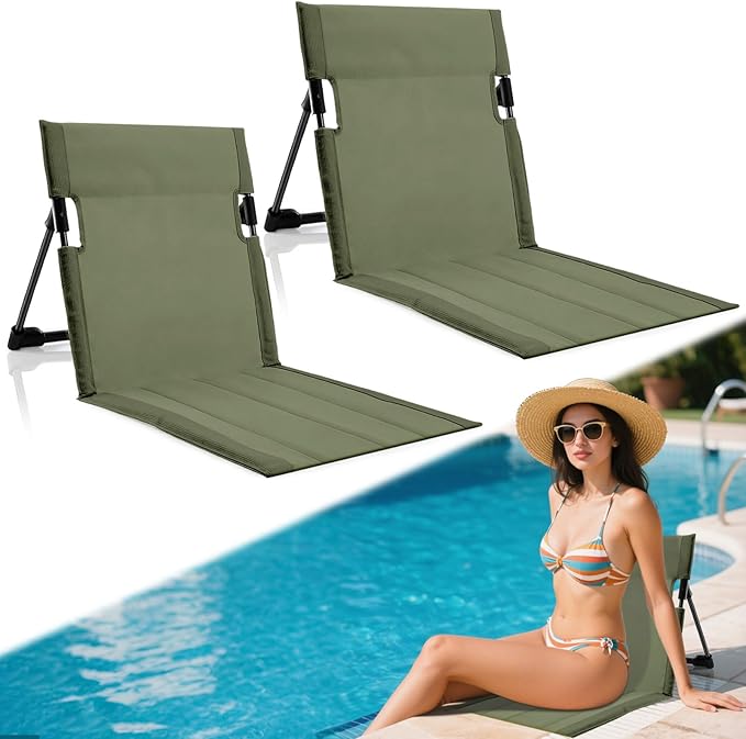 NamcheBarwa 2 Pack Foldable Pool Side Chairs, Poolside Chairs for Edge of Pool Portable Camping Folding Chair,Beach Chair ...