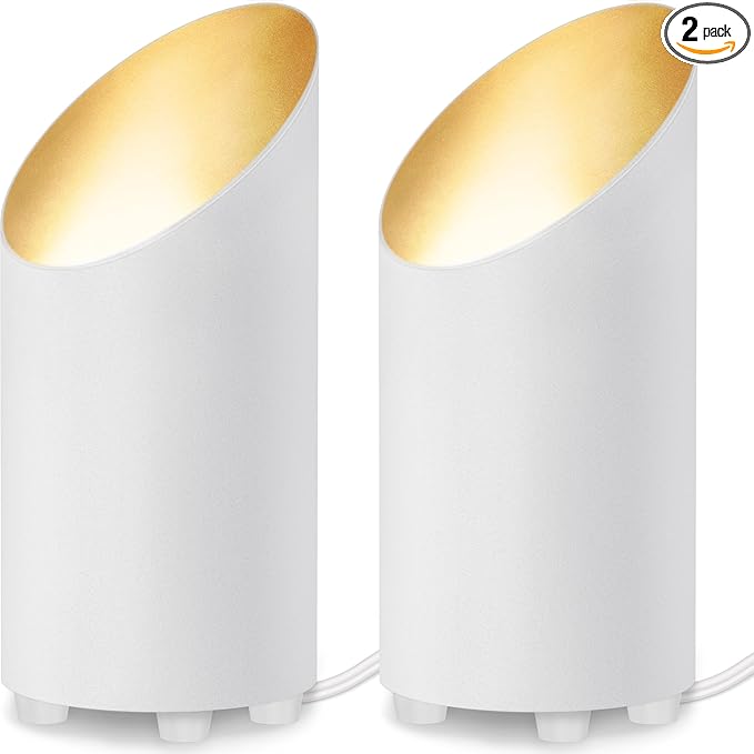 SUNVIE 2 Pack Uplighting Indoor Floor Can Light, 5W Up Lights with 2700K LED GU10 Bulbs, Uplights Floor Spot Lights Indoor...