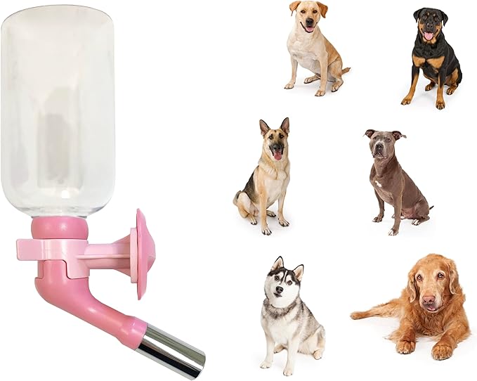 Choco Nose Patented No-Drip Water Bottle/Feeder for Large Dogs Over 50 lbs - Wire Cages, Crates or Kennels. 16 oz. X-Large...