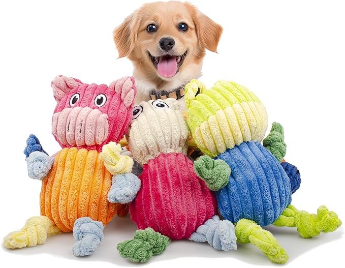 SyChien 3 Pack Squeaky Dog Stuff Set for Small Medium Large Dogs（Pet Use Only）