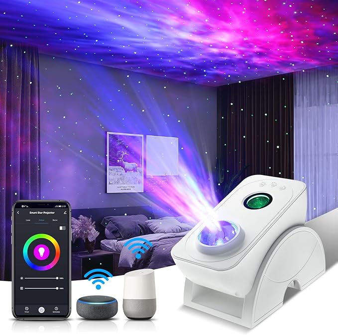 Galaxy Projector,Star Projector Galaxy Light,Smart Northern Lights Projector,Aurora Starlight Projector,Rotatable Nebula L...