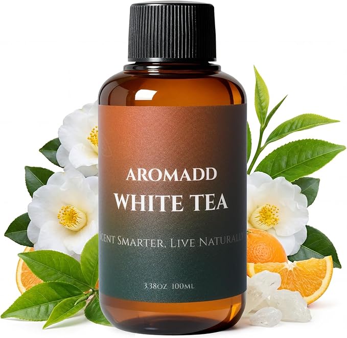 Aromadd Aromadd White Tea Diffuser Oil Inspired by Luxury Hotel Scent, Essential Oils for Waterless Diffuser, White Tea & ...