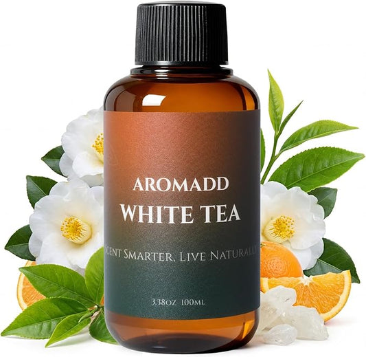 Aromadd Aromadd White Tea Diffuser Oil Inspired by Luxury Hotel Scent, Essential Oils for Waterless Diffuser, White Tea & ...