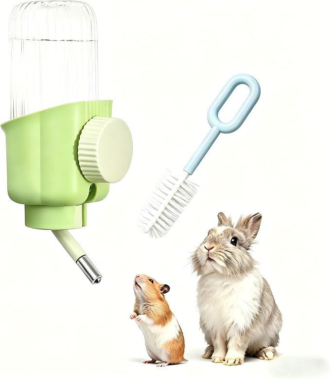Guinea Pig Water Bottle/Dispenser for Cage 12Oz Hanging Rabbit Water Bottle No Drip Automatic Bunny Water Dispenser No Lea...
