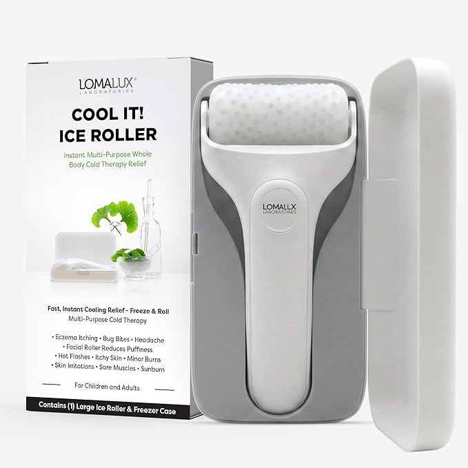 Loma Lux Cool IT! ICE Roller – Multi-Purpose Face & Body Cold Therapy for Skin Itch, Puffiness, Eczema, Minor Burns & Sunb...