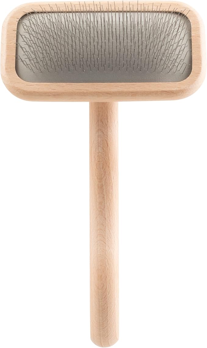 Chris Christensen Mark II Slicker Brush for Dogs, 12mm Pins, Groom Like a Pro, Handcrafted Lightweight Beechwood Ergonomic...