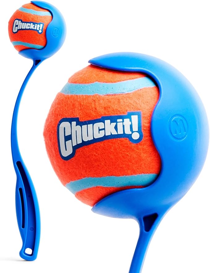 Chuckit! Dog Ball Launcher 12M Sport with 12" Handle Length for Medium 2.5" Dog Balls For Dogs 20-60 lb, Plastic Pet Fetch...