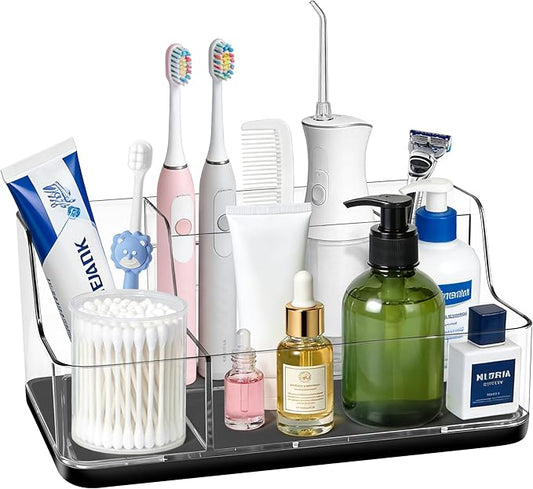 Black Cosmetic Storage Box Dressing Table & Bathroom Counter Storage Lipstick & Brush Beauty Organizer Dressing Table Skin...
