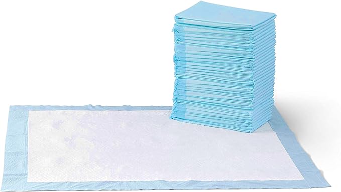 Amazon Basics Leak-Proof Dog and Puppy Potty Training Pee Pads with Quick-Dry 5-Layer Design, X-Large Size 28 x 34 Inch, B...