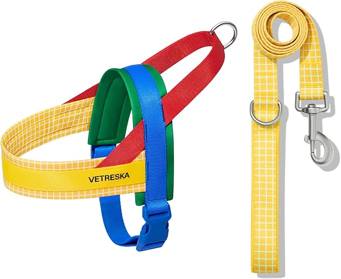VETRESKA MoMA Dog Harness and Leash Set, Easy Walk Dog Harness for Small Medium Dogs, No Pull Puppy Harness for Walking an...