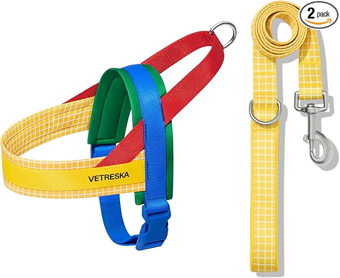 VETRESKA MoMA Dog Harness and Leash Set, Easy Walk Dog Harness for Small Medium Dogs, No Pull Puppy Harness for Walking an...