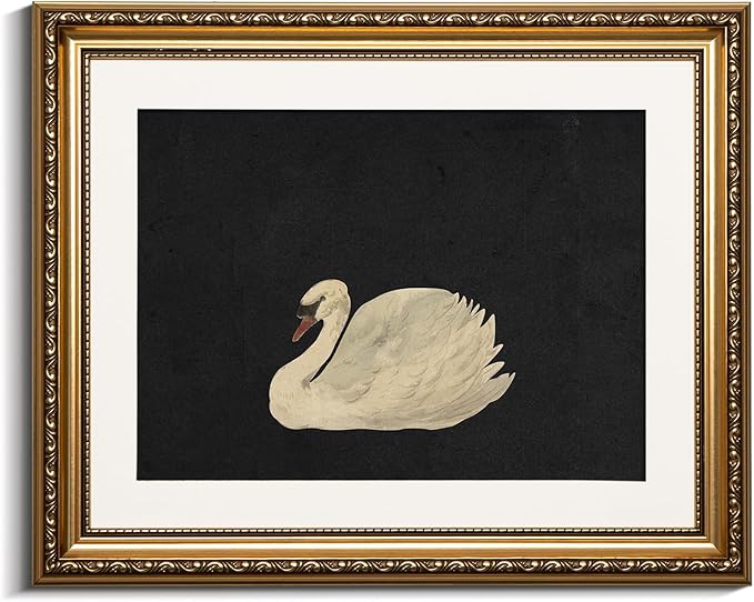 VIYYIEA Gold Framed Wall Art Canvas Print Home Decor,Black,13x16in