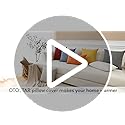 OTOSTAR Linen Throw Pillow Covers Set of 2 Decorative Square Pillowcases Cushion Covers 20x20 Inch for Home Decor Sofa Bed...