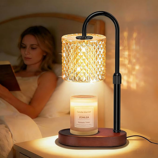 ZENLEA Candle Warmer Lamp with Timer, Wax Melt Warmer with Timer and Dimmer, Adjustable Height Lamp Candle Warmer for Jar ...