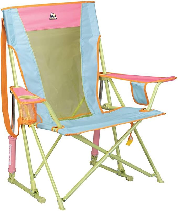 GCI Outdoor Comfort Pro Rocker Camping Chair | Portable Folding Rocking Chair with Durable Armrests & Drink Holder — Sweet...