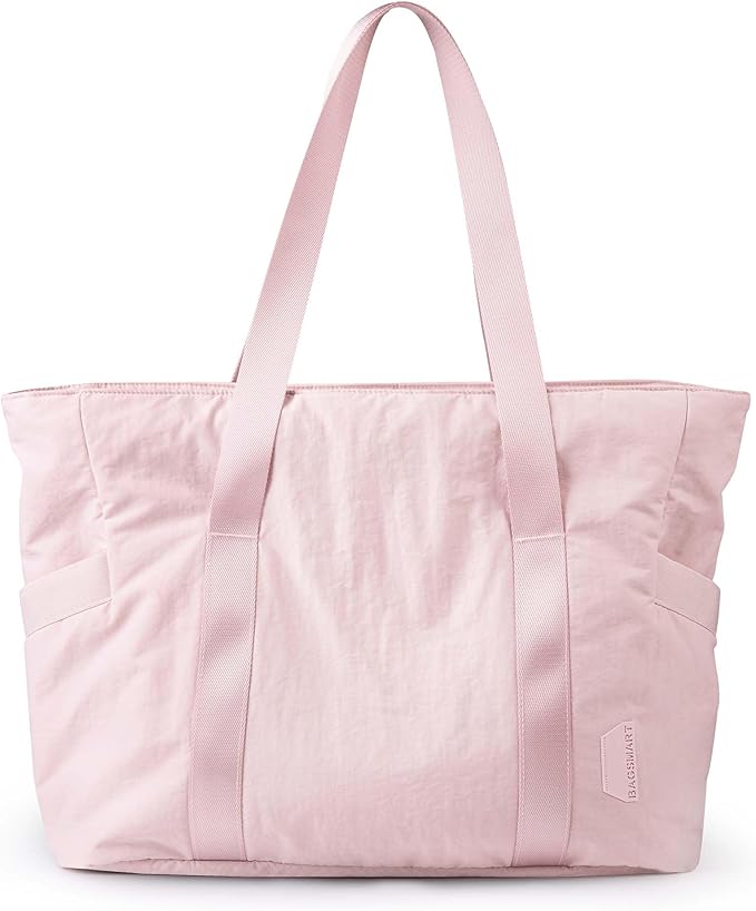 BAGSMART Tote Bag for Women, Tote Bag with Zipper Work Tote with Compartments Nurse Shoulder Hanbag for Travel, Gym