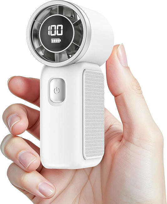AGEYOU Portable Handheld Mini Fan, 6 Gear Wind, Hand Small Travel Personal Held Fans, Rechargeable Turbo Fan, Gifts for Wo...