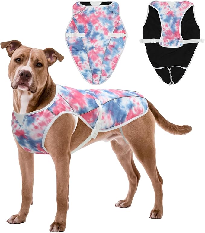 UNIPUP Dog Cooling Vest – Harness Cooler Jacket for Large Dogs, Reflective Strips & UV Protection for Beach, Hiking, Campi...