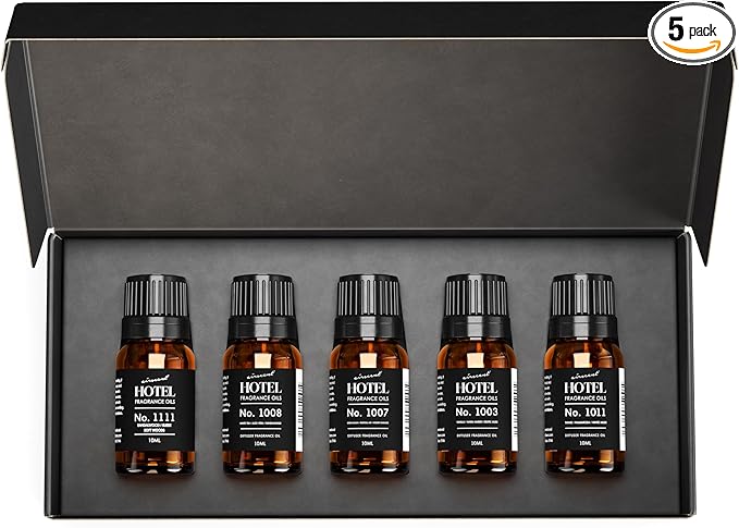 AirScent Hotel Diffuser Oil Gift Set - Inspired by The Most Popular 5-Star Hotel Scents - 10 mL, 0.34 fl oz Fragrance Oil ...